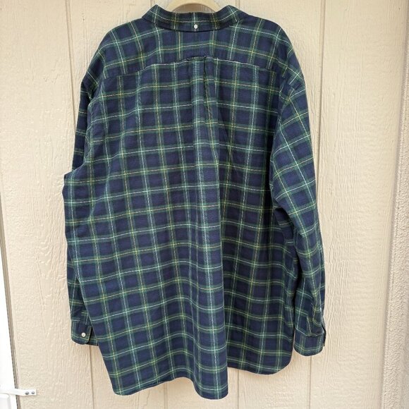 Polo Ralph Lauren Button Down Shirt Men's 4XB Blue Green Plaid Pocket Preppy - Picture 4 of 7
